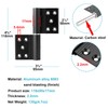 eoere 8 Pack Black Lift Off Hinge, Flag Detachable Door