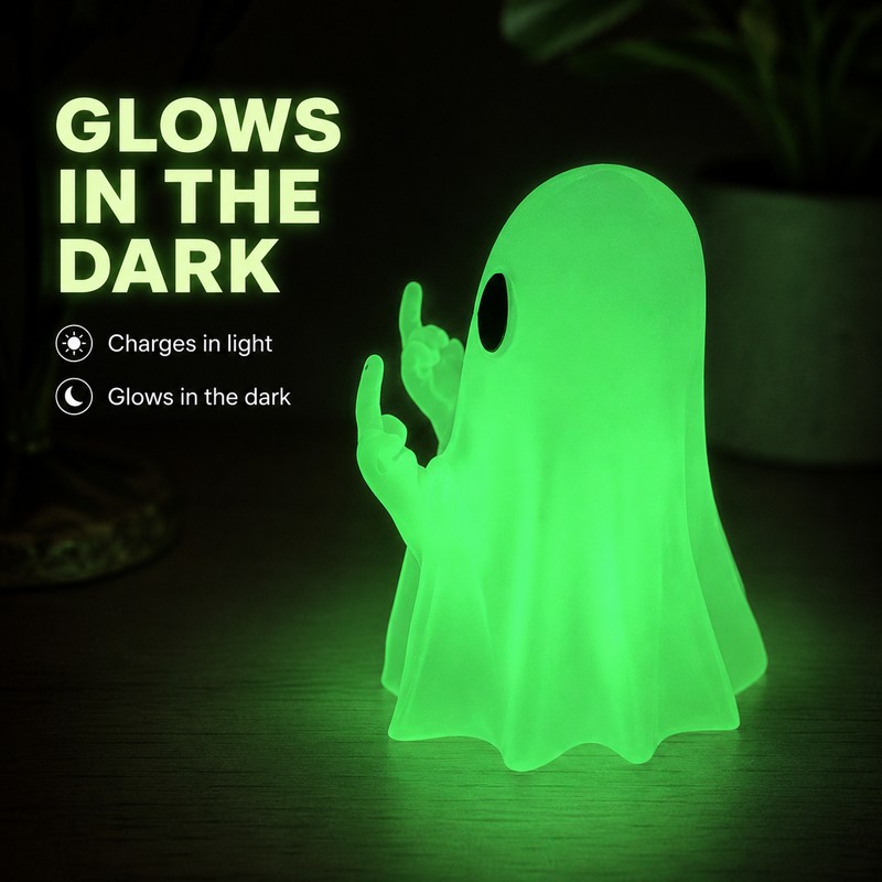 Halloween Ghost Statue Decor for Home – Glowing Spooky Resin