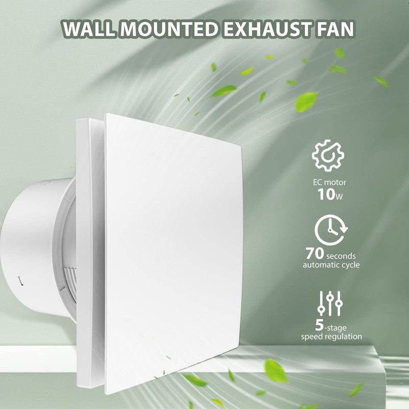 Exhaust Fan Wall Mounted Bathroom 4 Inch with Remote Control