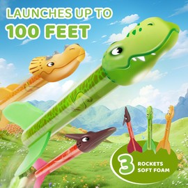 AMFUN Dinosaurier Raketen Kinder, Garten Spielzeug Kinder, Ostergeschenke Kinder, Gartenspielzeug Geschenk Mädchen 3-12 Jahre