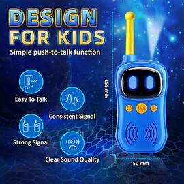 Astronaut Walkie Talkies, 3000 FT Talk Range, Robots Toys for Kids 2Pack, Space Toys Birthday Gifts for 3 4 5 6 7 8 9 10 Year Old, Voice Interactive Gift for Boys & Girls,Top With Handheld Flashlight.