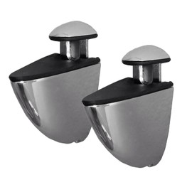 Peacock Chrome Shelf Brackets Pair 12-75mm (Large)