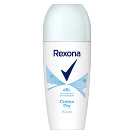 Rexona Antiperspirant Roll-On Cotton Dry with Slightly Floral and Subtle Fragrance Inspired by Cotton (Pack of 6)