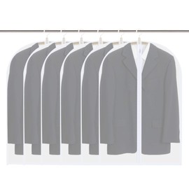 Vicloon Clothes Covers, 6Pcs Garment Covers EVA Dustproof Waterproof Anti-Moth Suit Covers with Zip Coat Covers for Clothes Suits Shirts Gowns and Dresses