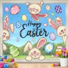 XOYTN 6 Sheets Easter Window Clings，Reusable Double-Sided Easter Bunny Rabbit