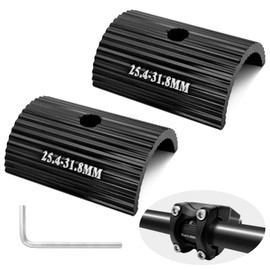 Bicycle Handlebar Adapter Spacer 25.4 to 31.8 mm - Stem Adapter Bicycle Spacer for Bicycle Handlebar with Diameter 25.4 mm on MTB Handlebar 31.8 mm, Aluminium Bicycle Handlebar Shim Spacer for Road