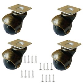 4 Pack Swivel Casters Ball Casters for Universal Furniture – 360° Smooth Rolling Swivel Heavy Duty Wheels Easy Install Replacement Casters for Chairs Tables Cabinets More (2inch)