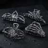 4 Piezas Pinzas Para Cabello Estilo Punk Con Strass, Diseños