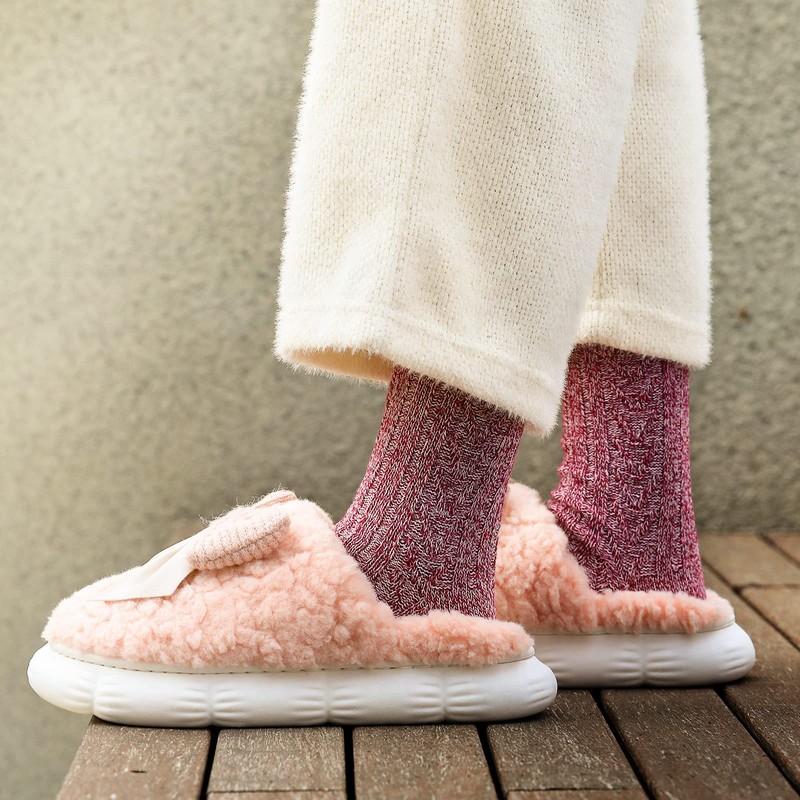 5 Pack Wool Socks for Women - Winter Warm Wool