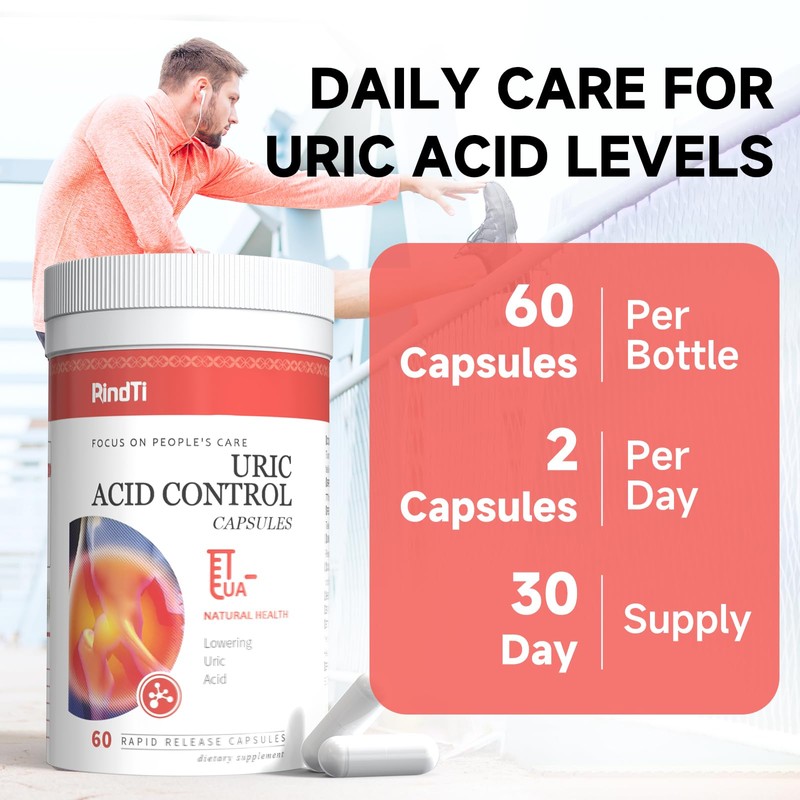 RindTi Uric Acid Flush,Tart Cherry with Celery Extract & Turmeric,Uric