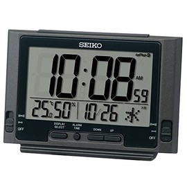 Seiko SQ320K Alarm Clock Digital Radio Black Metallic 3.3 x 5.2 x 1.8 inches (84 x 132 x 46 mm)