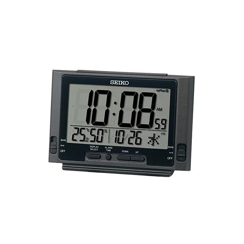 Seiko SQ320K Alarm Clock Digital Radio Black Metallic 3.3 x