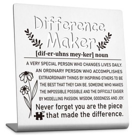 Job Promotion Gifts for Women Men, Difference Maker Gift for Women, Thank you Appreciation Gift for Mentor Coach Coworkers Boss Leaders Manager, Promotion Affirmation gifts Decor Plaque-LSG47