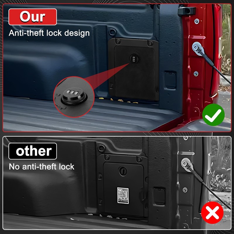 Bed Cargo Partition Storage Bin Compatible with Ford Maverick 2022