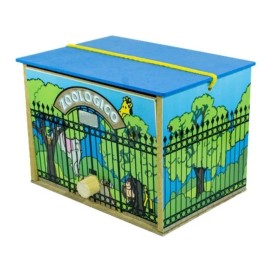 Castillo Didáctico Casita De Zoológico Maqueta De Madera Didáctico Con 20 Pzs.