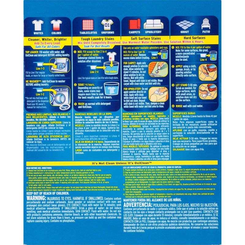 OxiClean Versatile Stain Remover, Regular Scent, 7.22 Lb Box