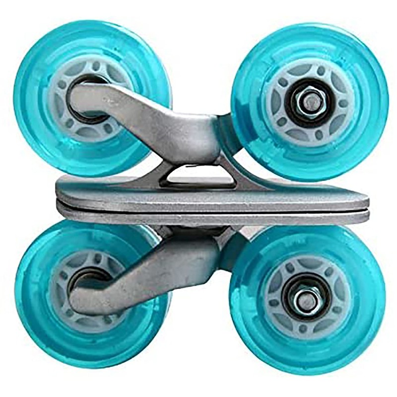 JINCAO Drift Plate Skates, Blue Portable Roller Road Skate, Aluminum
