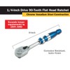 Titan 12160 1/4-Inch Drive x 6-Inch 90-Tooth Flat Head Ratchet