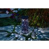 Allsop Home and Garden 32160 Bloom Lantern-Midnight Blue Punched Metal