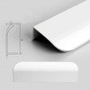 6 Pack Finger Edge Pull Furniture Drawer Handles Bright White