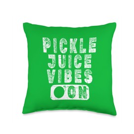 Pickle Juice Vibes On Pickle Lover Throw Pillow