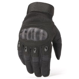 WTACTFUL Touchscreen Motorcycle Tactical Full Finger Gloves for Airsoft Paintball Cycling Motorbike ATV Hunting Hiking Riding Racing Climbing Operating Work Outdoor Sports Gloves Size Small Black