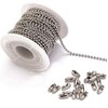 Tiparts 30 Feet Stainless Steel Ball Chains Necklace with 20pcs