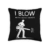 I Blow With Both Hands Leaf Blower Throw Pillow