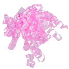 WRAPAHOLIC 12-Count Pink Self-Adhesive Curly Bows Gift Wrap Accessory - Perfect for Christmas, Birthday, Holiday, Party Favors Decorations