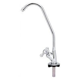 360° Rotation Stainless Steel Kitchen Faucet, 1/4'' Zinc Alloy Goose Neck Tap Fits All Under Counter Water Filter Systems, Easy Installation
