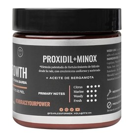 Fearless For Men Bálsamo de Crecimiento de Barba Fortificado con Minox y Proxidil - Estimula Barba con Growth Fórmula Lumbeard Balsamo para Barba Rápida Absorción - Biotina, Bergamota, Ginseng - 100g