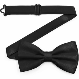 Vyxoran Men's Solid Pre-Tied Bow Tie Adjustable Formal Tuxedo Bowtie for Men Satin Neck Bow ties for Wedding Party Business