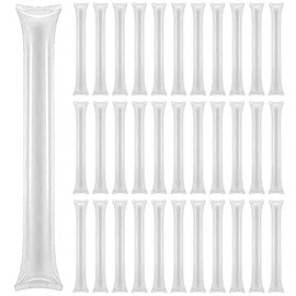 Lovecheer 50PCS White Thunder Sticks Noisemakers for Sports Events Party Team Spirit