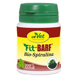 cdVet Naturprodukte Fit-BARF Bio-Spirulina 36 g - Hund & Katze - Nährstoffe - Darm - Basenbildung - Säurehaushalt des Magens - Vitamine - Spurenelemente - Mineralstoffe - Rohfütterung - BARFEN -