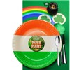 Lizzy 6Pcs St. Patrick's Day Tricolour Paper Plates 9 inch