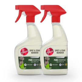 Hoover Pure Essentials Pre-Treat Spot and Stain Remover Solution, Natural Plant Based 22oz Formula, 2 Pack, AH31665, White