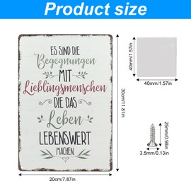 SRunDe Metal Signs Garden Tin Signs Vintage Sign Friendship 30 x 20 cm Living Room Bedroom Wall Sign Decorative Gifts Signs with Sayings