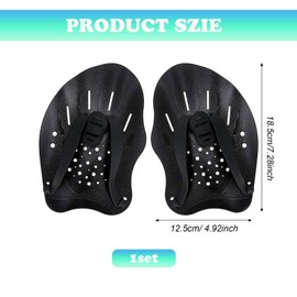 1 Paar Schwimmpaddels Hand,Paddles Schwimmen Unisex,Schwimmpaddel mit verstellbaren Riemen,Geeignet zur Korrektur der Schwimmhaltung und zum Training der Armmuskulatur