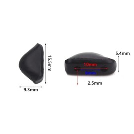 Locitude Rubber Nose Pads Pieces for Oakley Crosslink OX8027 OX8029 OX8031 OX8037 Eye Glass Eyeglasses Frames (Black Asian Fit - 2 Pairs)