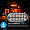 DOCAS LED Strobe Emergency Lights, 8X Amber White 12 LED