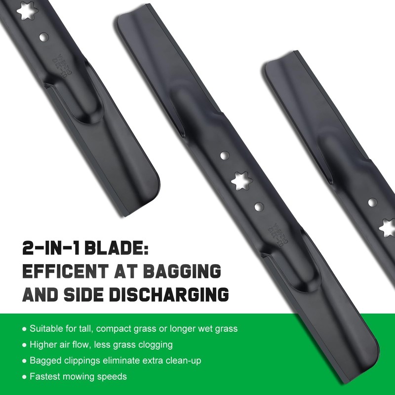 Grasscool 942-04308 Mower Blades for Troy Bilt Bronco Pony Mustang
