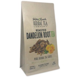 Roasted Dandelion Root Tea - Pure Herbal Tea Series by Palm Beach Herbal Tea Company (30 Tea Bags) 100% Natural