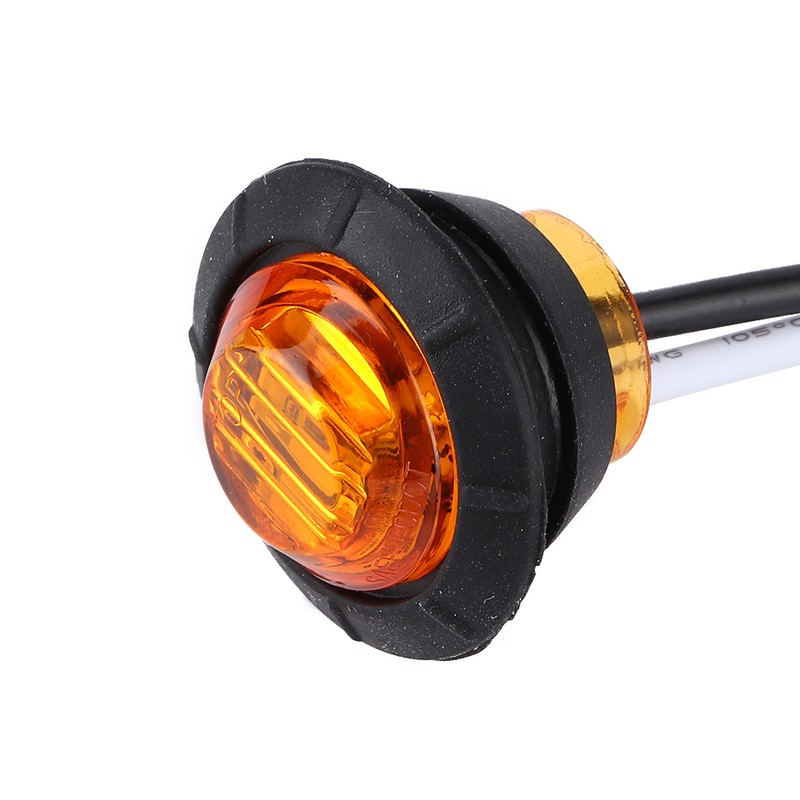 10pcs 3/4in LED Side Marker Light Clearance Lamp with DC