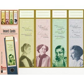 4 Inserts Callas Baker Slip-In Spine Labels Women Decorative IC23