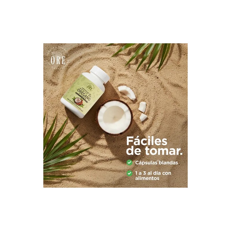Aceite De Orégano Y Aceite De Coco En Capsulas 100