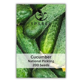 National Pickling Cucumber Seeds for Planting 200 Seeds Bulk Non-GMO Heirloom Seeds for Small Cucumbers Perfect for Pickling