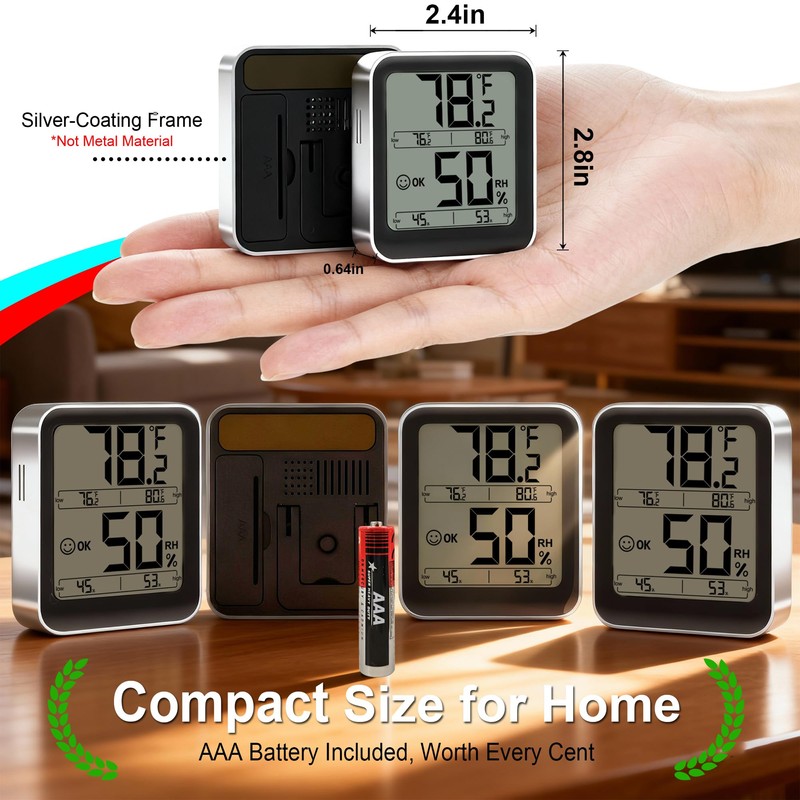 Antonki Room Thermometer Indoor Hygrometer Digital Temperature and Humidity Sensor
