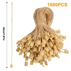 Hanging Labels Cord, 1000 Pieces String for Hang Tags, Clothing Tag Rope, String Snap Lock Pin with Snap Lock for Jewellery Luggage Accessories Crafts Brand Sign Price, 20 cm