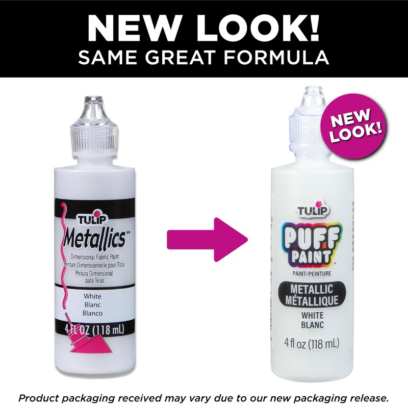 Tulip Puff Fabric Paint Metallic Finish , Permanent Craft Paint