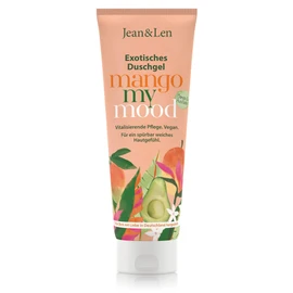 Jean & Len Exotic Shower Gel Mango & Avocado, Revitalising Formulation for a Noticeably Smooth Skin Feeling, Gentle Skin Cleansing, Parabens & Silicones, Vegan Shower Gel, 250 ml